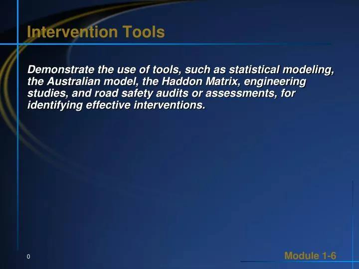 intervention tools
