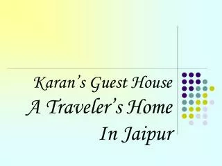 Karan's Guesthouse