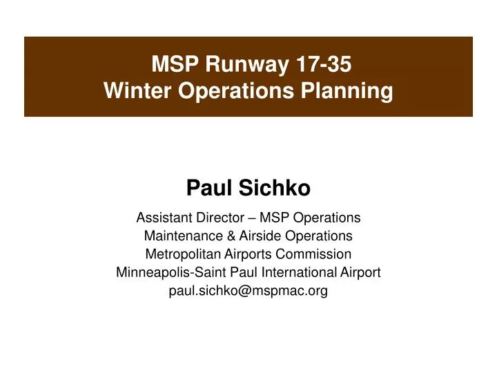 msp runway 17 35 winter operations planning