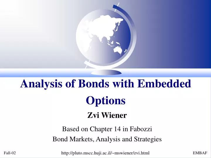 analysis of bonds with embedded options