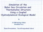 Simulation of the Bohai Sea Circulation and Thermohaline Structure Using a Coupled Hydrodynamical-Ecological Model - slide 1