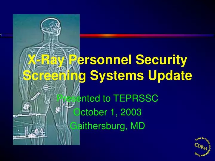x ray personnel security screening systems update