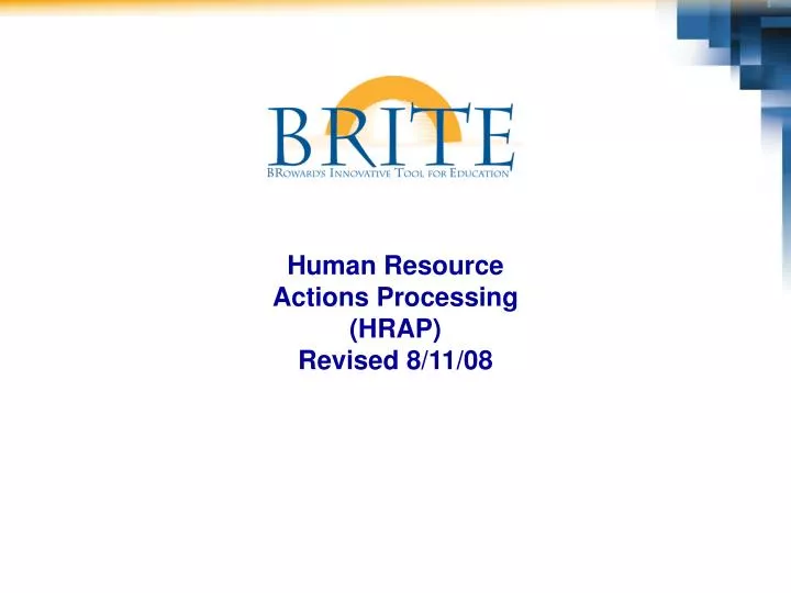 human resource actions processing hrap revised 8 11 08