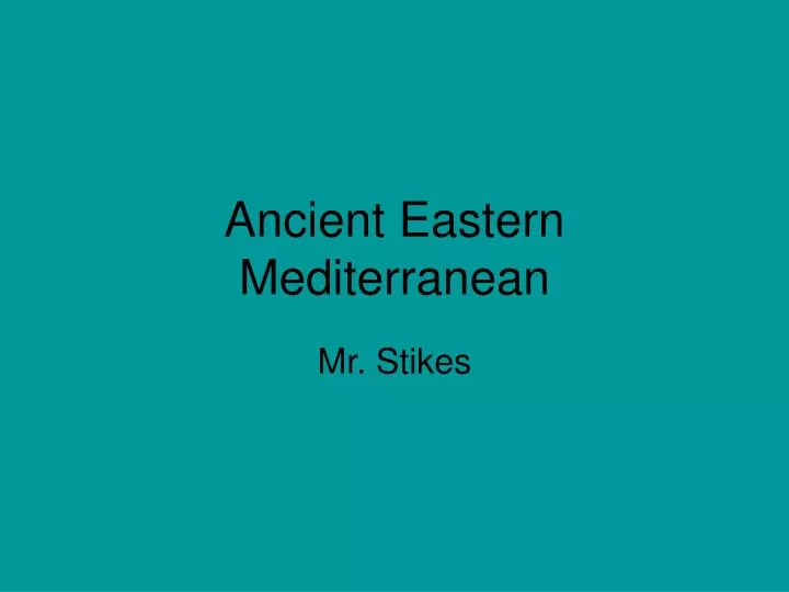 ancient eastern mediterranean