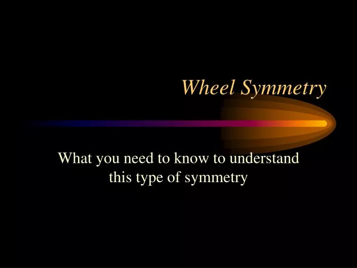 wheel symmetry