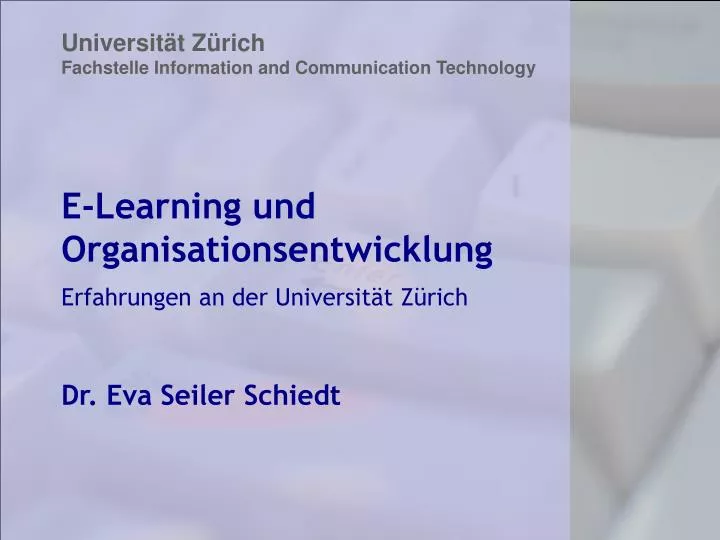 e learning und organisationsentwicklung
