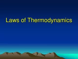 laws of thermodynamics