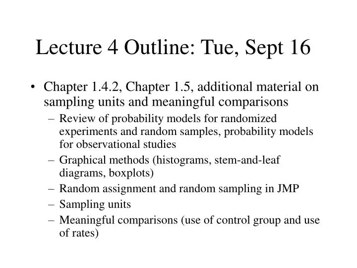 lecture 4 outline tue sept 16