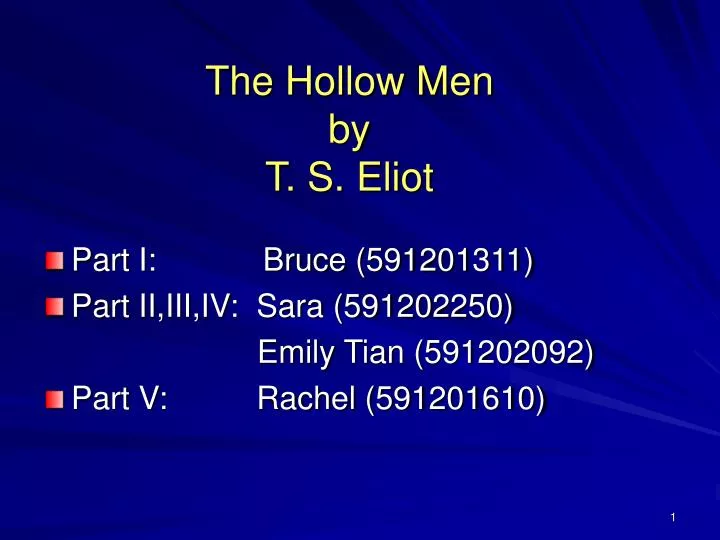 the hollow men by t s eliot