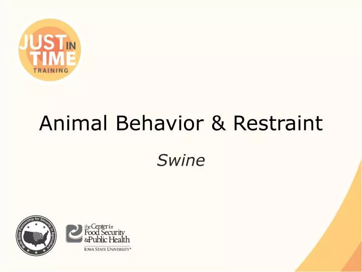 animal behavior restraint