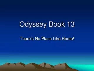 Odyssey Book 13