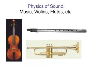 Physics of Sound: Music, Violins, Flutes, etc.