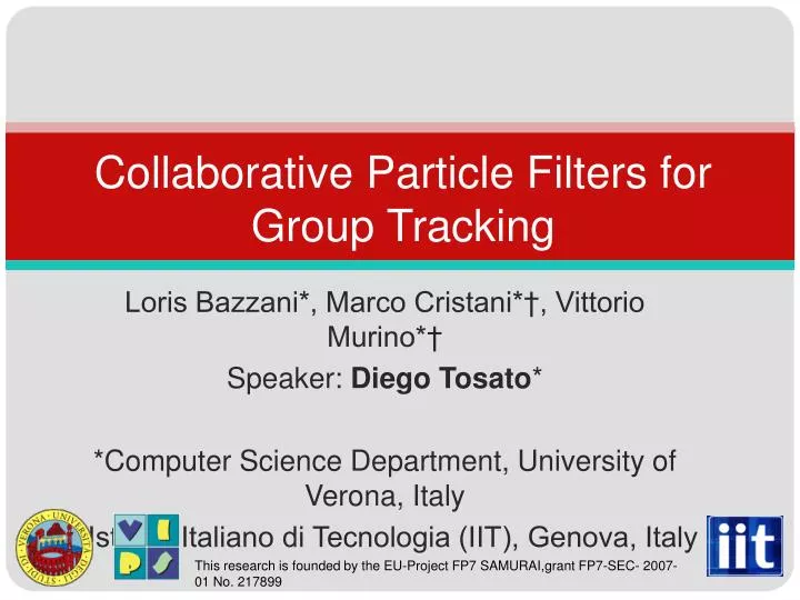 collaborative particle filters for group tracking