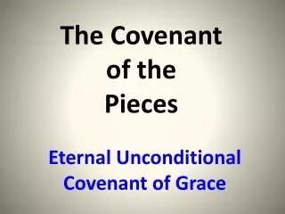 The Covenant of the Pieces