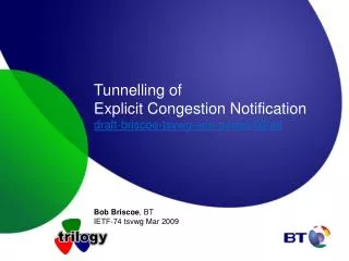 Tunnelling of Explicit Congestion Notification draft-briscoe-tsvwg-ecn-tunnel-02.txt