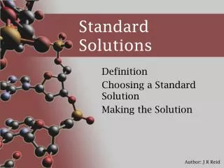 Standard Solutions