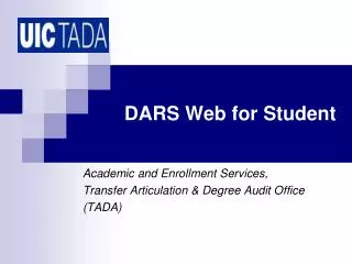 DARS Web for Student