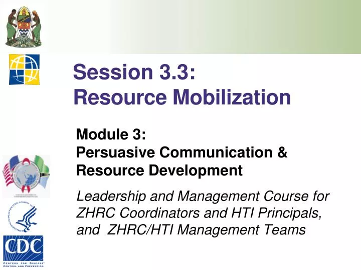 session 3 3 resource mobilization