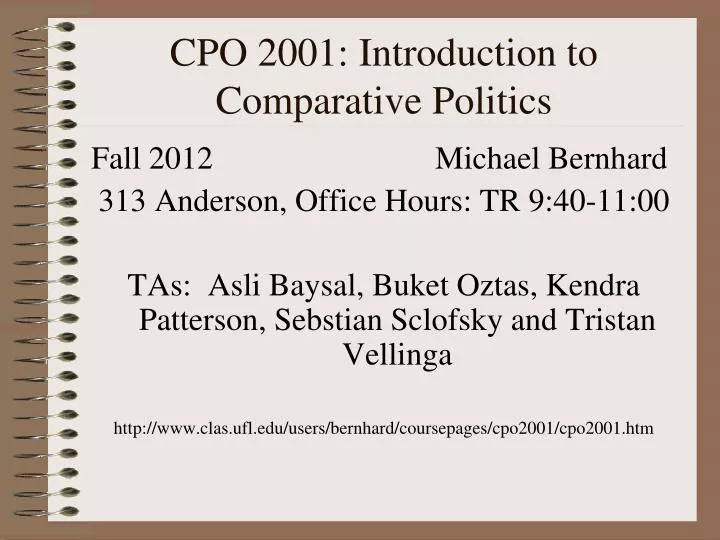 cpo 2001 introduction to comparative politics