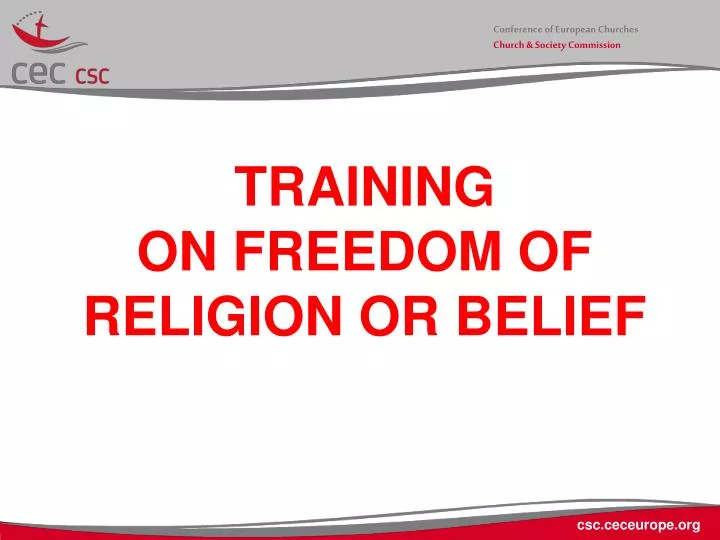 training on freedom of religion or belief