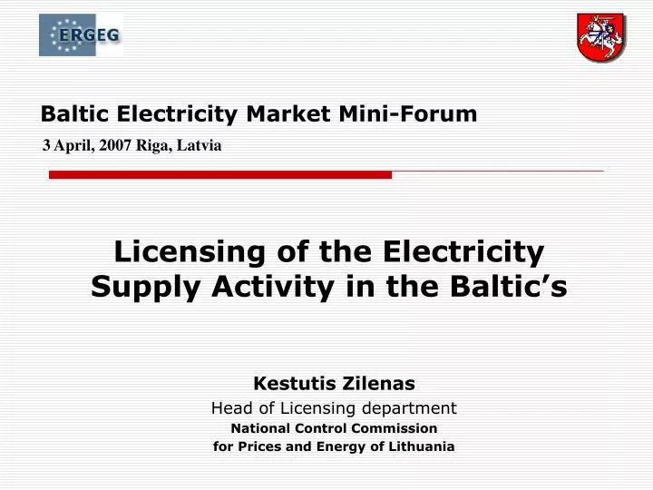 baltic electricity market mini forum 3 april 2007 riga latvia