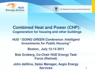 Combined Heat and Power (CHP): Cogeneration for housing and other buildings