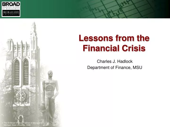 lessons from the financial crisis