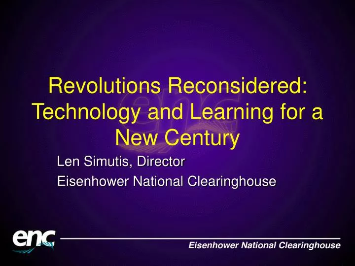 revolutions reconsidered technology and learning for a new century