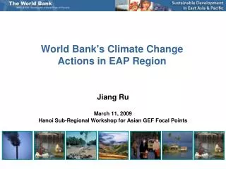 World Bank's Climate Change Actions in EAP Region