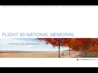 FLIGHT 93 NATIONAL MEMORIAL