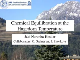 Chemical Equilibration at the Hagedorn Temperature