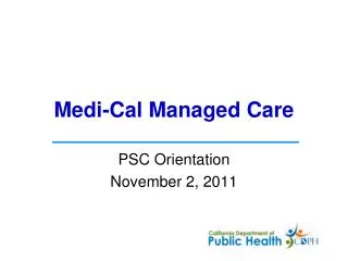 Medi-Cal Managed Care