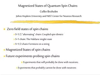Magnetized States of Quantum Spin Chains