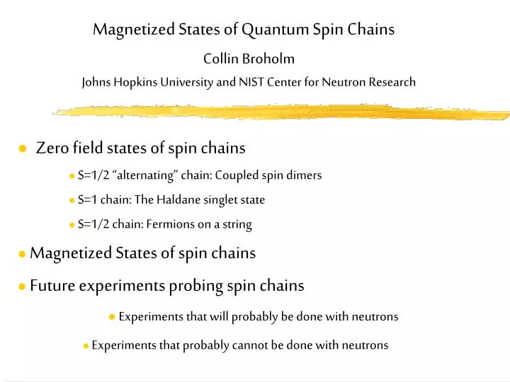 magnetized states of quantum spin chains