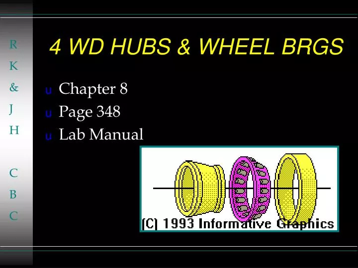 4 wd hubs wheel brgs