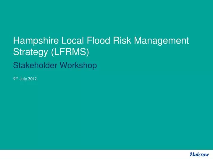 hampshire local flood risk management strategy lfrms