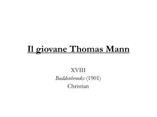 Il giovane Thomas Mann