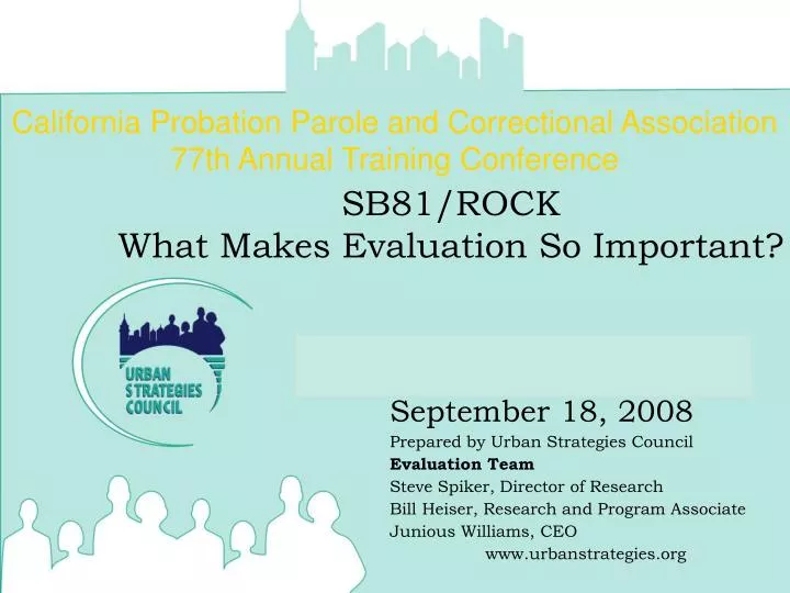 sb81 rock what makes evaluation so important