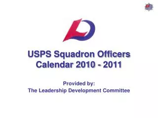 USPS Squadron Officers Calendar 2010 - 2011