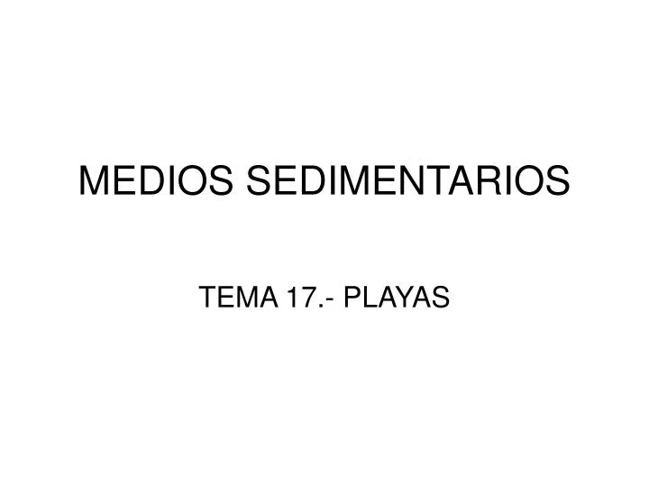 medios sedimentarios