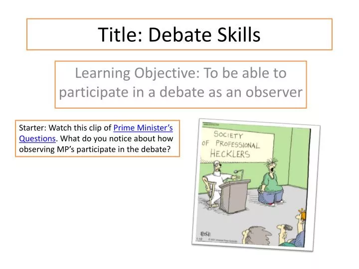 title debate skills