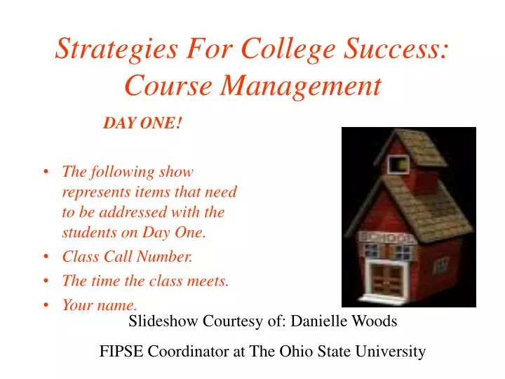 strategies for college success course management