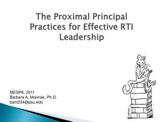 The Proximal Principal Practices for Effective RTI Leadership