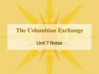 the columbian exchange