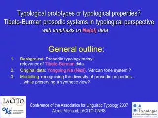 Typological prototypes or typological properties? Tibeto-Burman prosodic systems in typological perspective