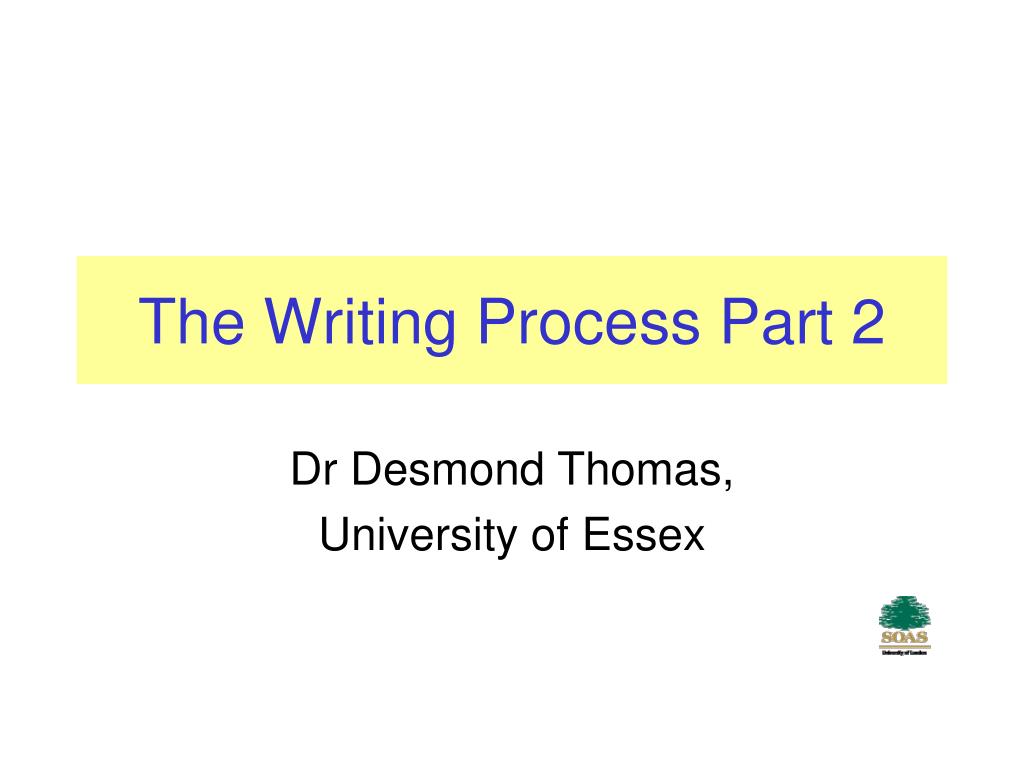 PPT - The Writing Process Part 2 PowerPoint Presentation, free download ...
