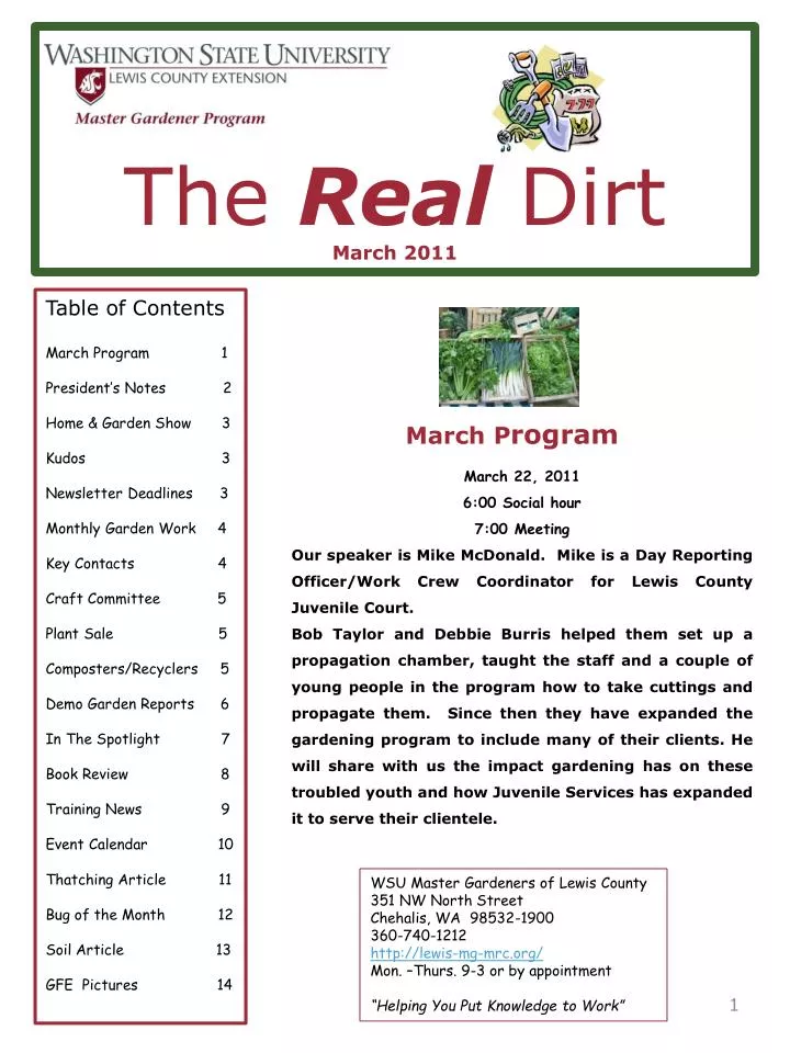 the real dirt march 2011