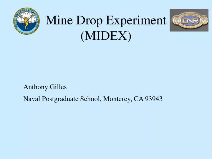 mine drop experiment midex