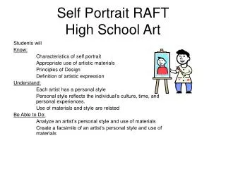 Self Portrait RAFT High School Art