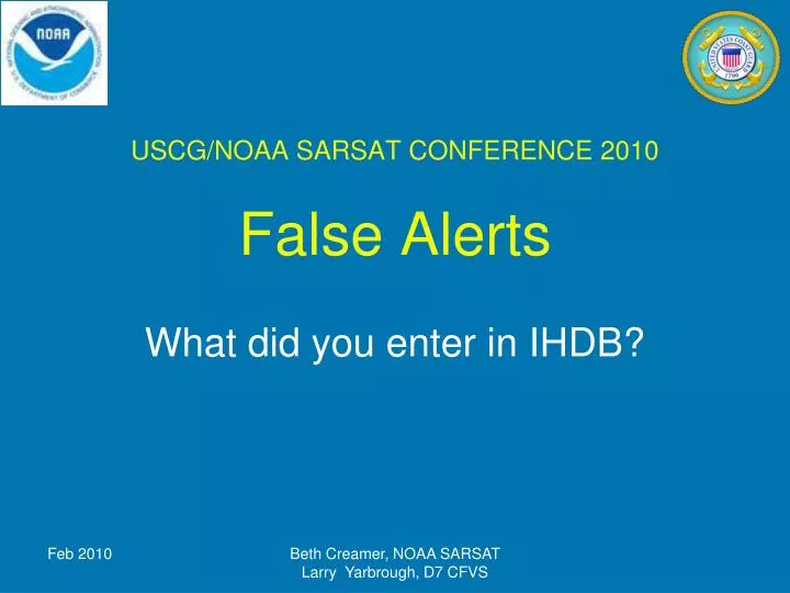 uscg noaa sarsat conference 2010 false alerts